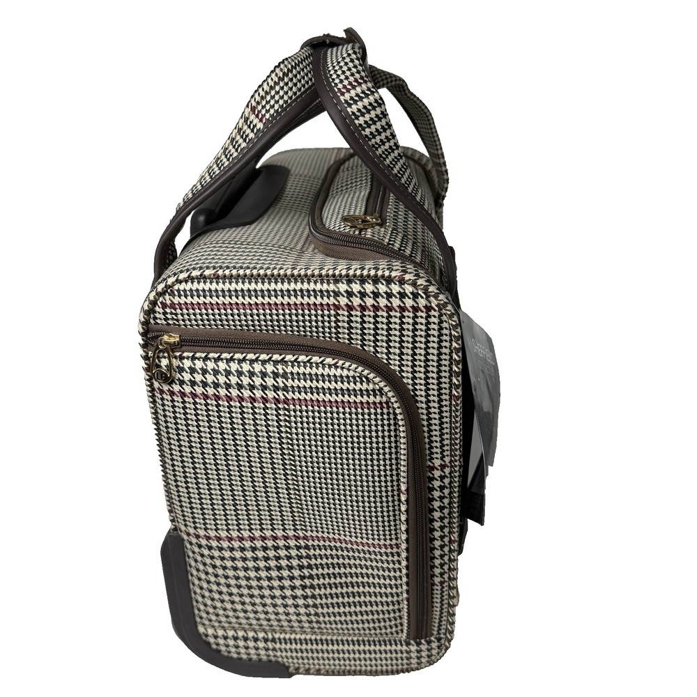 London Fog Under the Seat Carryon Sheffield Roller Bag Black 15IN Small Suitcase - Picture 8 of 16